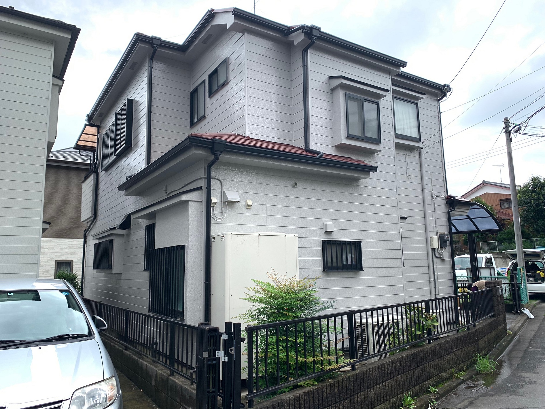 川越市O様邸　屋根、外壁塗装工事　ベージュ色で統一し落ち着いたイメージになりました。