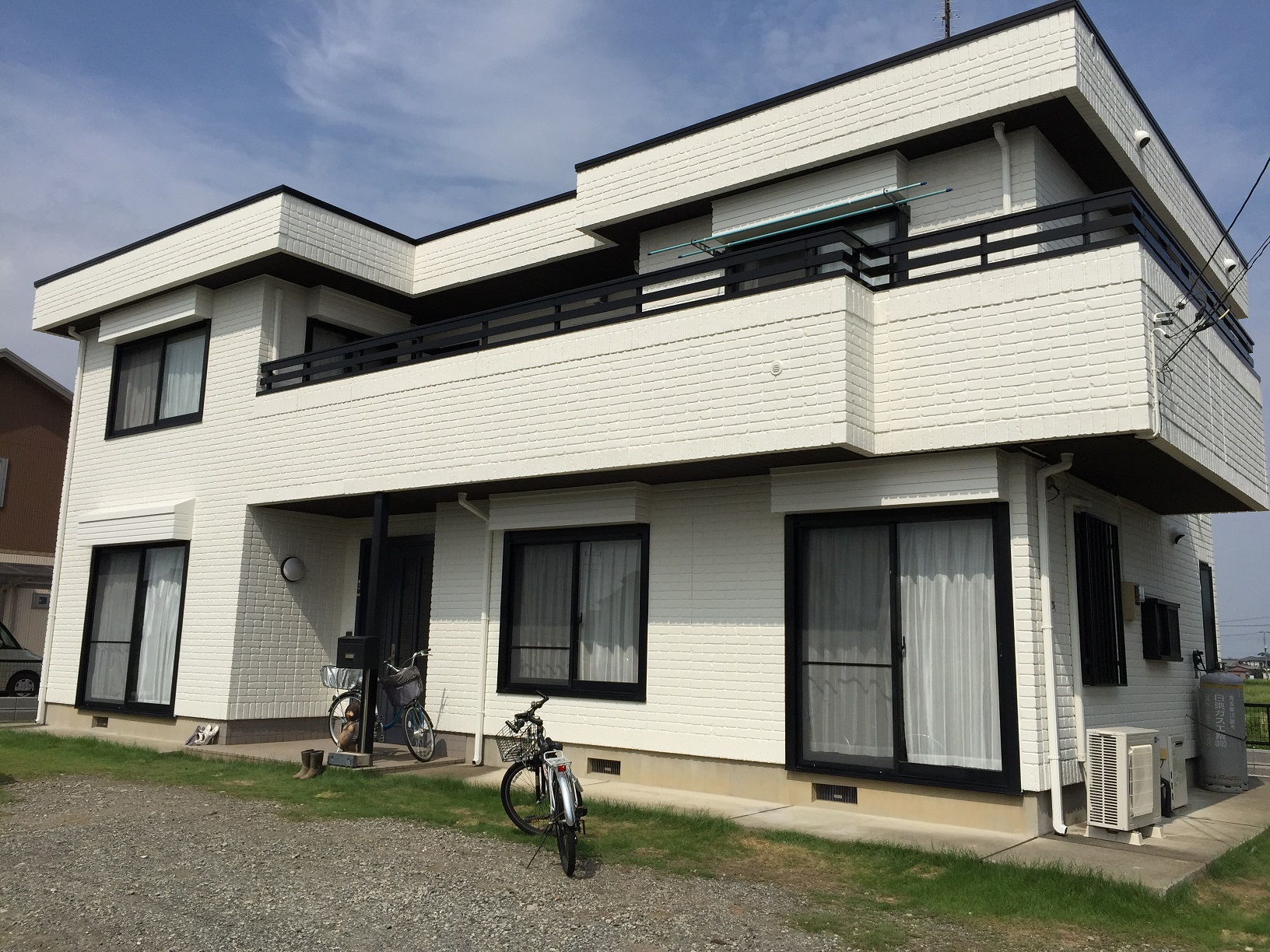 川越市H様邸　外壁塗装工事　ハウスメーカー住宅を艶消し塗料で落ち着いたイメージに