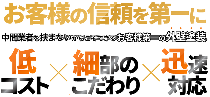 お客様の信頼を第一に